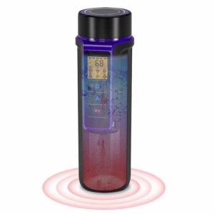 車載電気ケトル 50℃〜100℃ 380ml カー用＆トラック用 DC12V/24V兼用 加熱 8時間保温 車用湯沸し器 電気ポット LCD温度表示 車中泊 水質