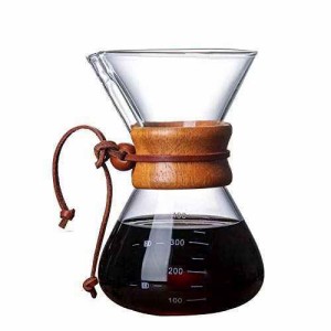 コーヒーサーバー 400ml ナチュラル ステンレスフィルター付き ドリップコーヒーサーバー コーヒーポット コーヒーフィルターカップ