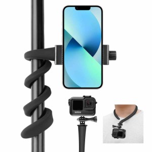 フレキシブルアーム gopro用マウント アクセサリー スマホホルダーク アクションカメラ携帯用 曲げる柔らかい自撮り棒 折りたたみ 360度