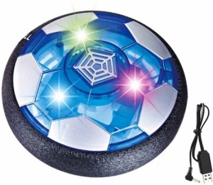 エアー サッカー サッカーボール 充電式 エアーパワーサッカーディスク 光るLEDライト搭載 浮力 室内 サッカー スポーツ フルセット トレ