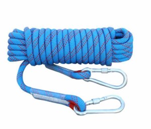 多用途ロープ 多機能ロープ 多目的ロープ ザイルロープ 長さ30M 直径10mm 軽量アルミカラビナ付 多機能コード 補助ロープ 耐荷重1200kg 3
