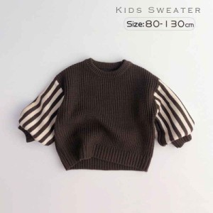 子供服 トップス ニット セーター キッズ ベビー 服 長袖 ニット ベビー キッズ 子供服 トップス 男の子 女の子 80 90 100cm ベビー服 赤