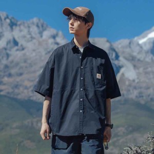 シャツ メンズ メンズシャツ メンズ 半袖シャツ シャツ ワークシャツ ミリタリーシャツ 半袖 アウトドア 夏服 メンズ