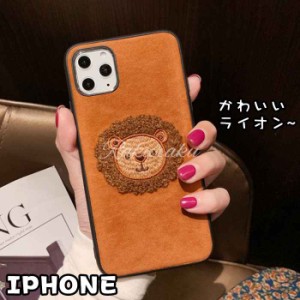 ケース iPhone 13 ケース 可愛い 刺繍小ライオンオレンジ TPUソフトケース 薄型 超軽量 耐衝撃 個性 韓国風 アイフォン カバー 全面保護 