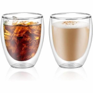 ダブルウォール グラス 350ml 耐熱 二重 グラス コップ コーヒー 保冷 保温 透明 結露しない マグカップ タンブラー カップ 耐熱ガラス 