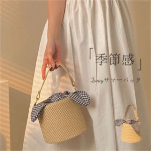 Summer bag 夏の ファッション単品 草編み かごバッグ ♪バッグ 小物 ブランド雑貨 バッグ レディースバッグ かごバッグ