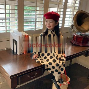 子供服 ワンピース キッズ 女の子 秋服 長袖ワンピース シャツワンピース 韓国子供服 子ども服 ガールズ ベビー服 おしゃれ 可愛い ナチ