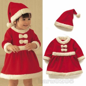 クリスマス サンタクロース 衣装 男の子 女の子 ベビー服 サンタ カバーオール 帽子付き 子供 サンタ 赤ちゃん キッズ 仮装 コスプレ衣装