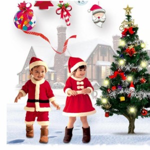 ベビー服 サンタクロース クリスマス 衣装 仮装 男の子 女の子 サンタ カバーオール 帽子付き 子供 赤ちゃん サンタ キッズ コスプレ キ