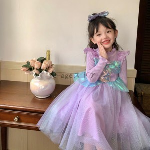 プリンセスドレス ドレス 仮装 長袖 ワンピース コスプレ衣装 クリスマス 子供服 キッズ ロング ワンピース