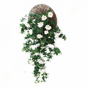 造花 枯れない花 バラ 薔薇 ローズ 壁掛け 壁飾り花 ガーランド アート デコレーション 造花 藤の花 人工観葉植物 シルク アイビー 緑の