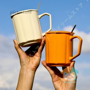 マグカップ 蓋付き こぼれない 可愛い シンプル マグ コーヒーカップ ティーカップ 和風 おしゃれ 大容量 釉薬 陶器 新生活 誕生日 410ml