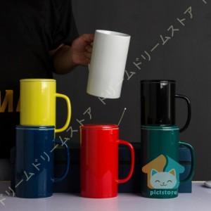 マグカップ 蓋付き 保温 北欧 カップ マグ コーヒーカップ シンプル かわいい 釉薬 大容量 陶器 キッチン お茶タイム 800ml 新築祝い お