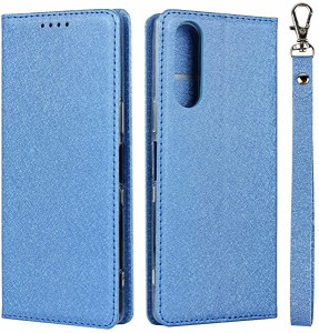 Xperia XZ5 ケース Xperia 5 SOV42 ケース xperia5 Case 手帳型 xperiaXZ5 ストラップ付き 高質PU皮革 明るい色 内蔵マグネット ...