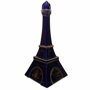 ドリューズ エッフェル塔 陶器 青 40度 700ml  箱なし /de luze cognac/tour eiffel/limoges porcelain decanter