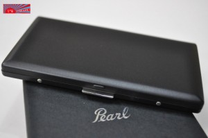 【PEARL】艶消しブラック ブランド シガレットケース 薄型 たばこケース 6本専用 ロング可 シンプル 売れ筋 おすすめ タバコケース リリ