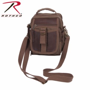 ショルダーバッグ ブラウン メンズ ギフト 男性 プレゼント Rothco Canvas & Leather Travel Shoulder Bag rothco2815 Rothco ロスコ 