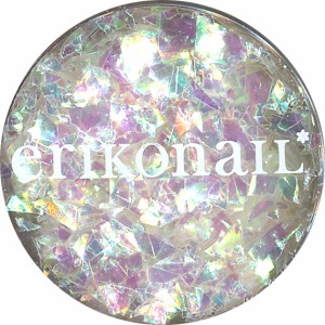 【10%OFF】erikonail 黒崎えり子 クラッシュ（ホワイト）★ジュエリーコレクション (ERI-146) オーロラみたいなランダムカットフィルム♪