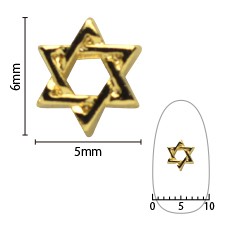 ピアドラ ダビデの星 ★Pieadraのネイルパーツ/ネイルスタッズ/ネイルアート/スター/ヘキサグラム/六芒星