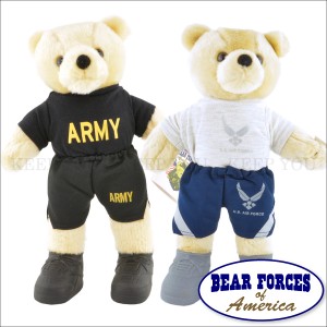 テディベア ARMY ＆ AIR FORCE 約25cm 空軍 軍隊 MILITARY TEDDY BEARS ベアフォース BEAR FORCES of America【テディベア くま ぬいぐる