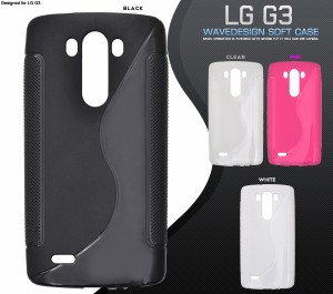 LG G3用ウェーブデザインラバーケース エルジー ジースリー 背面保護カバーケース SIMフリー携帯