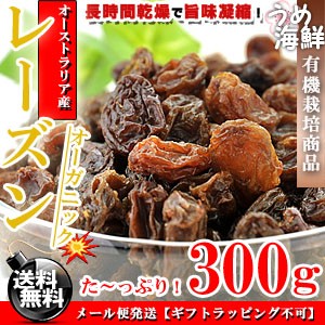 オーガニック ノンオイル レーズン 無添加 300g 送料無料/有機 栽培/ほしぶどう/ドライレーズン