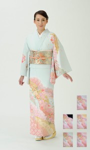 高級-仕立て上がり洗える着物　訪問着　kimono-Ｄ 5色