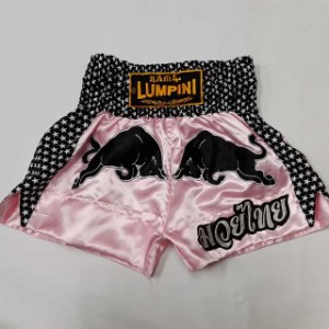 新品 サテン 23 LUMPINI ボクシング パンツ S/M/L/XL 選択 PINK牛 /ムエタイ/トランクス/通販/大人/キッズ/ジュニア/子供