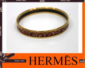 あす着 HERMES エルメス アクセサリー エマイユPM バングルブレスレット 小物 レッド レディースの通販はau Wowma!（ワウマ