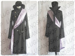 黒執事 葬儀屋（アンダーテイカー）（Undertaker）  風 コスプレ衣装 +ウィッグセット　クリスマス　ハロウィン　仮装　コスチューム 