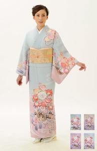 高級-仕立て上がり洗える着物　訪問着　kimono-Ｂ 4色