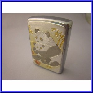 新品◆　US Zippo 彫金シリーズ　パンダ　【喫煙具】