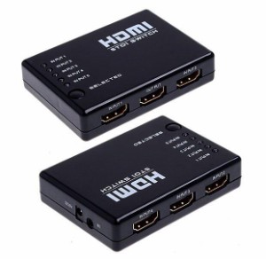 送料無料　HDMI切替器/セレクター 5HDMI to HDMI メス-メス 3D V1.4a 2160P 4K2K リモコン付