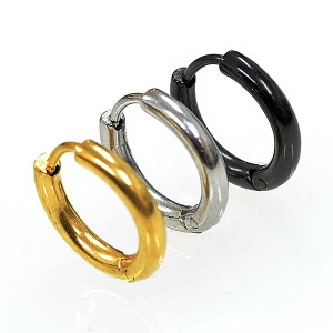 シンプル丸型 フープピアス/リングピアス【15mm】サージカルステンレス