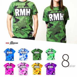 Red-Mohican 迷彩 ロゴ プリントTシャツ メンズ レディース ペアルック プリント Tシャツ 半袖