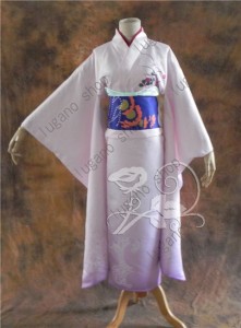 LUGANO　空の境界 両儀式(りょうぎ しき) 着物　風 コスプレ衣装 ハロウィン　仮装