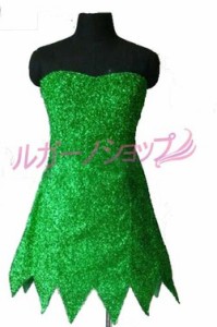 ディズニーハロウィン 　Tinker Bell ティンカーベル風　コスプレ衣装 cosplay コスチューム