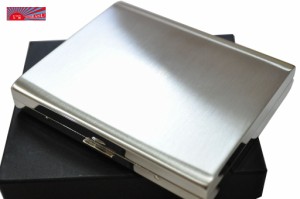 【PEARL】シガレットケース シルバーサテン PALIS20本 ブランド たばこケース 人気 パリス ジッポ ZIPPO 85mm 100mm 煙草 