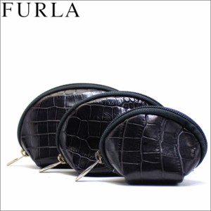 フルラ ポーチ Furla コスメポーチ3点セット 化粧ポーチ レディース レザー 本革 女性 プレゼント アウトレット 688949 小物入れ ブラン