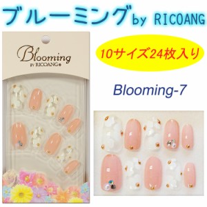 NEW リコアング ブルーミング ネイルチップ　3種　24枚入 デニム WING BEAT ウィング　ビート　ricoAng【メール便3個まで】(BL-7　9 10)