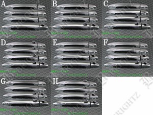 BRIGHTZ タコマ 05y~ メッキドアハンドルカバー ノブ フルカバータイプ 8PC WISH−NOBU−FS