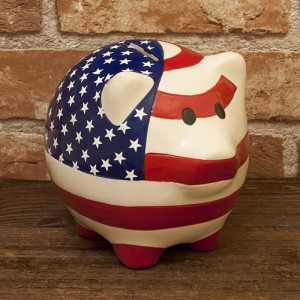 【 Pottery Money Bank 】かっこいい貯金箱★ポタリーマネーバンク ピッグ PIG★アメリカ(F9)