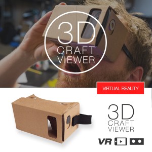 3D VR クラフトビューアー Google Cardboard グーグル・カードボード 360° 動画 3D映像 スマホ iphone6 メガネ