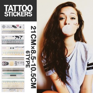 【タイプA】 Tattoo sticker ゴールド フラッシュ カラー タトゥーシール ステッカー FLASH 21cm×8.5-10.5cm