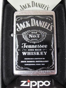 ジッポーZippoジャックダニエルズ No7ラベル 銀色クローム#24779Jack Daniels新品