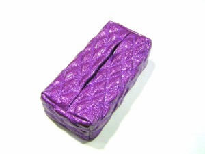 ●トラック用 ティッシュケース ラメ紫/W糸紫