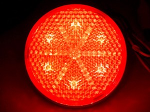 ●トラック用 丸型 LED 反射板 リフレクター NEO 24V 赤/赤 