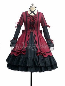 萌えゴシック　ロリータ風　Gothic Lolita　風　重桜　  コスプレ衣装   オーダメイドも対応可能 