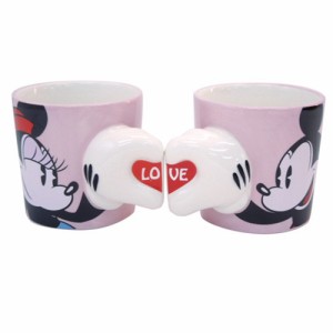 ◆ミッキー＆ミニー《LOVE》ペアマグカップ（陶器製）☆プレゼント、贈り物、お土産,キャラクターグッツ通販、アニメ(P4)