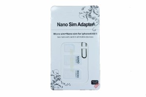 ナノSIM・マイクロSIM 変換アダプター Nano SIM・Micro SIM adapter 3種類セット Nano-Micro Nano-標準SIM Micro-標準SIM 「番号付メール